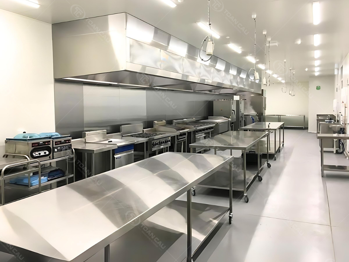 Hình ảnh khu bếp công nghiệp sau khi được cải tạo nâng cấp