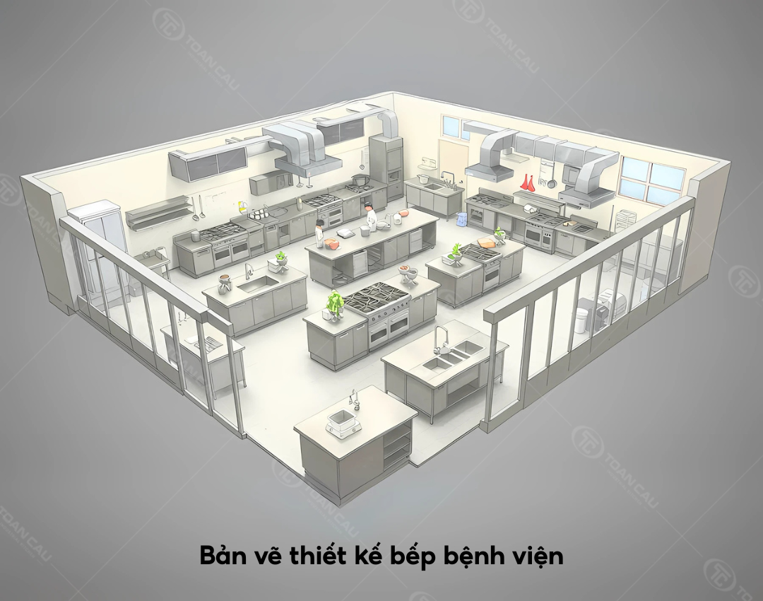 Thiết kế bếp bệnh viện