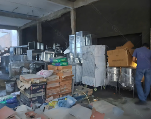 qua trinh van chuyen thiet bi bep