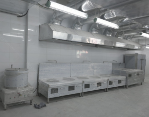 Quá trình lắp đặt thiết bị bếp cho trường mần non Lâm Tiên