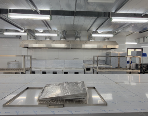 Thiết bị bếp đã được lắp đặt gần hoàn thiện