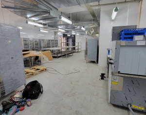 Quá trình lắp đặt thiết bị bếp chó trường mầm non Lâm Tiên