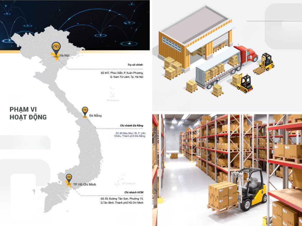 Hình ảnh quy mô hoạt động của Bếp Toàn Cầu và kho hàng rộng lớn