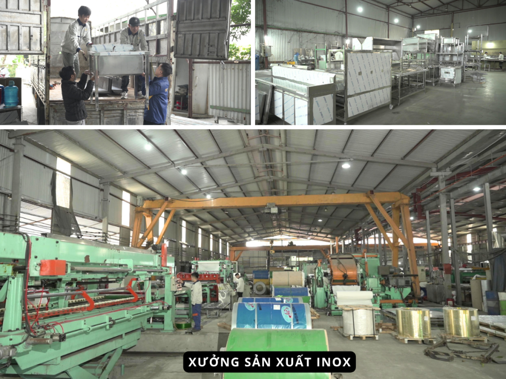 Hình ảnh xưởng sản xuất inox Bếp Toàn Cầu