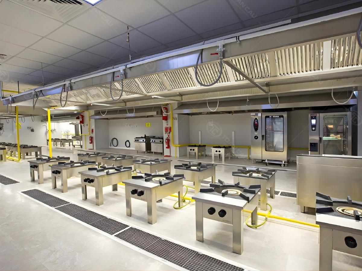 hình ảnh bếp công nghiệp tại Bình Dương được toàn cầu thiết kế bài bản