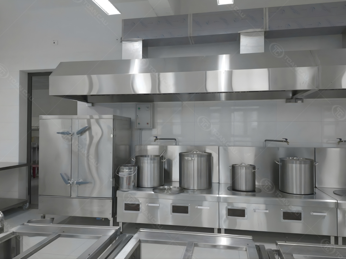 Hình ảnh giải pháp thiết kế bếp công nghiệp bình dương đối với hệ thống hút mùi