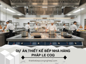 Dự án thiết kế bếp nhà hàng Le Coq