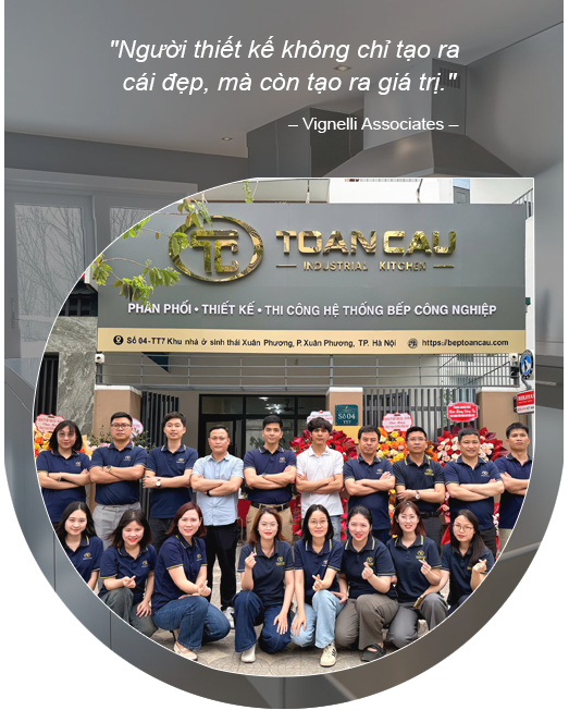team thiết kế bếp công nghiệp