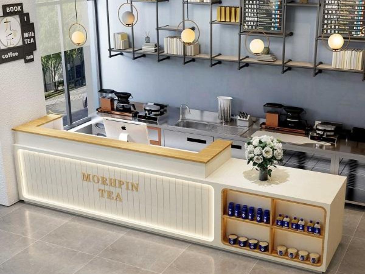 20+ Mẫu Quầy Bar Đẹp Quán Cafe, Trà Sữa & Nhà Hàng 10 mẫu quầy bar đẹp quán cafe phong cách tối giản