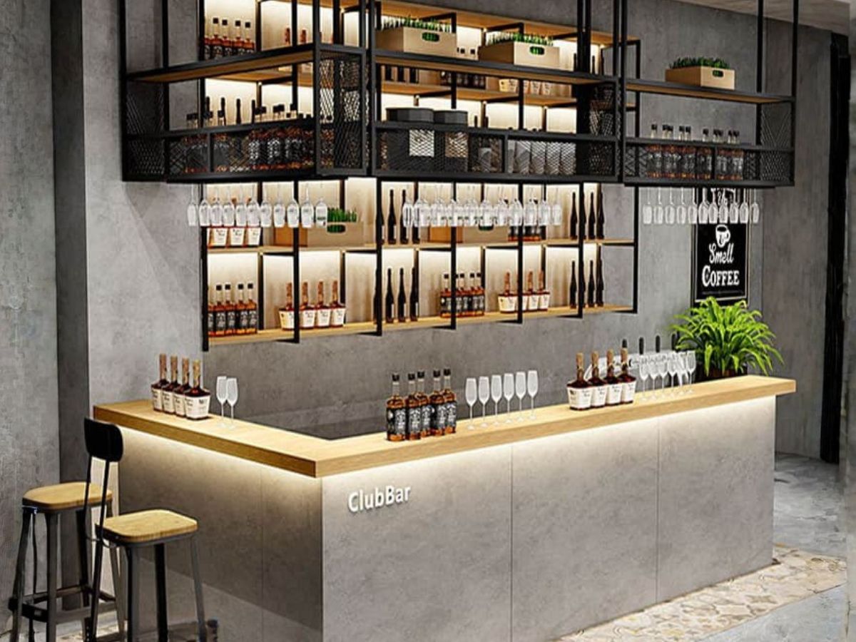20+ Mẫu Quầy Bar Đẹp Quán Cafe, Trà Sữa & Nhà Hàng 11 Mẫu quầy pha chế đẹp theo phong cách Industrial