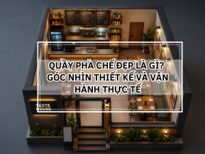 Quầy Pha Chế Đẹp Là Gì? Góc Nhìn Thiết Kế Và Vận Hành Thực Tế