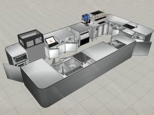 Bản vẽ thiết kế quầy bar Cà Kể mặt trái