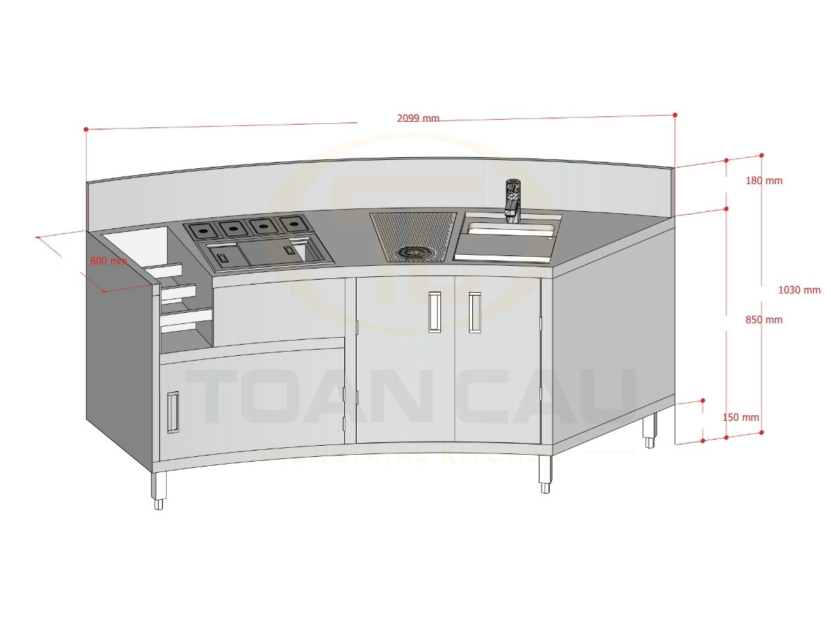 Kích Thước Quầy Pha Chế Bao Nhiêu Là Chuẩn? 3 Kích thước quầy pha chế được thiết kế theo diện tích mặt bằng