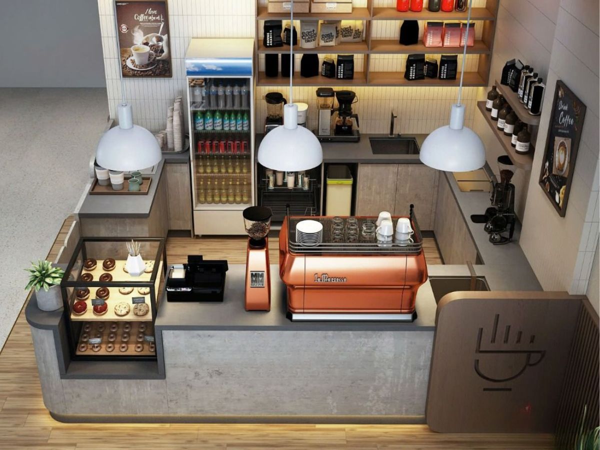 Mẫu quầy bar được thiết kế đồng bộ thiết bị và hạ tầng