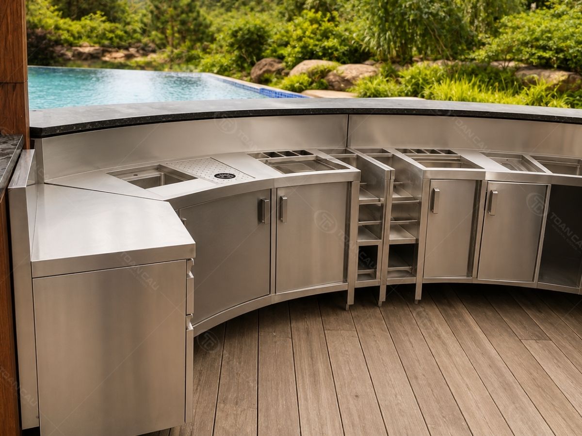 Giải Pháp Module Quầy Pha Chế Inox cho bar, cafe 9 Mẫu quầy pha chế quán trà sữa