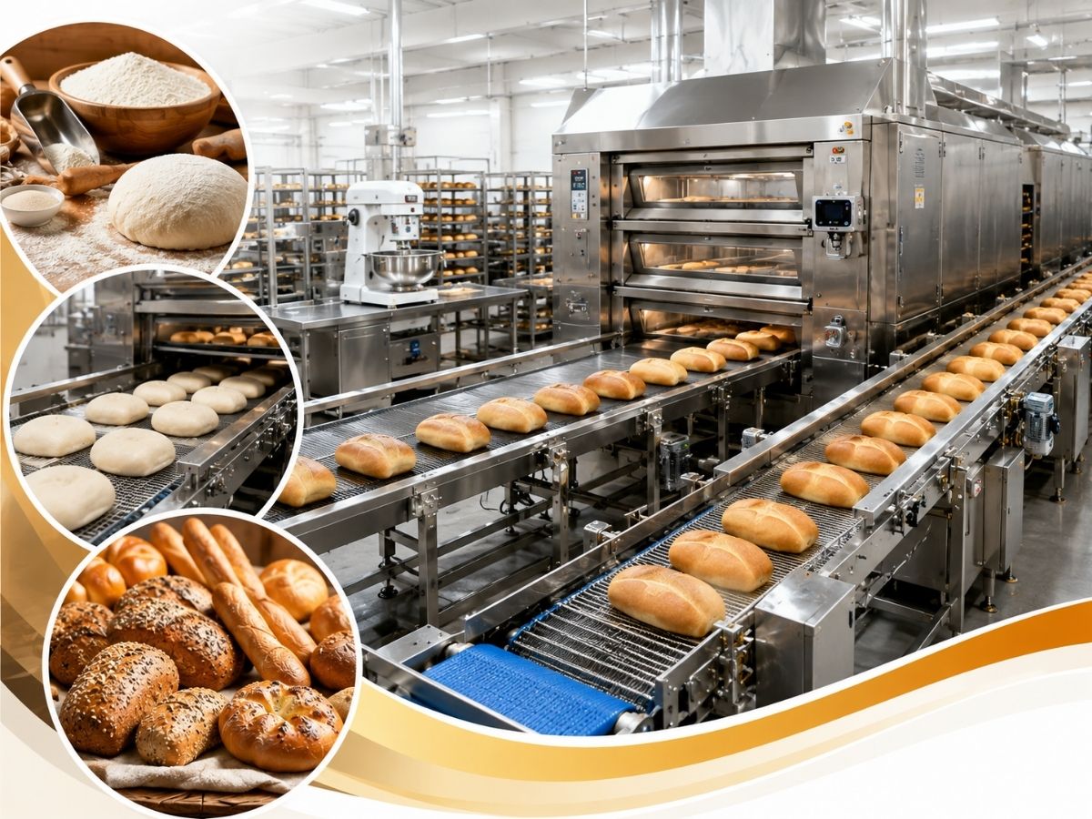 Dây Chuyền Sản Xuất Bánh: Cấu Hình Và Quy Trình Tối Ưu 2 Dây chuyền sản xuất bánh trong bếp bánh công nghiệp