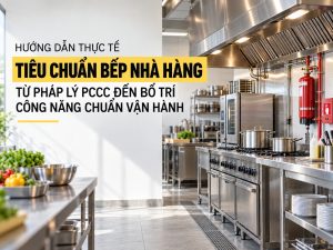 Bếp nhà hàng được thiết kế đạt chuẩn công năng và an toàn