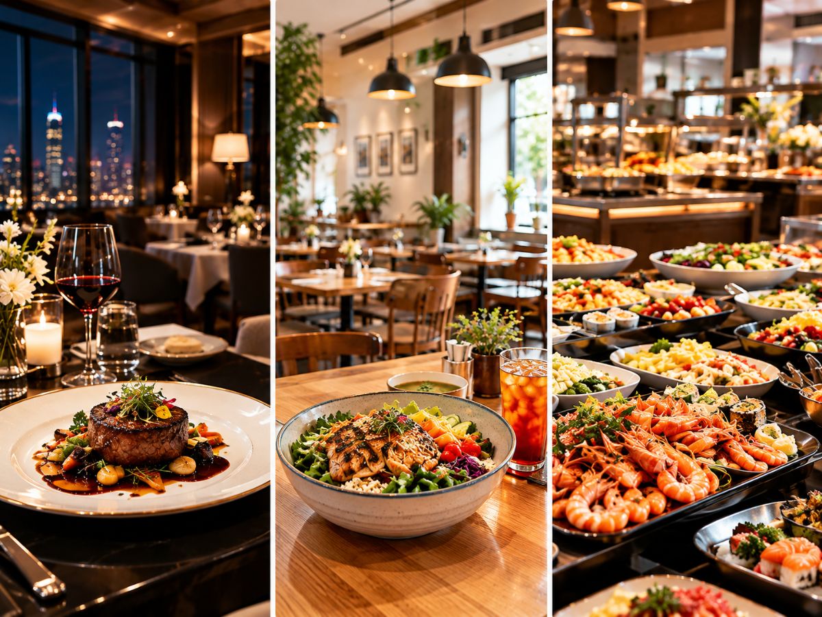 Mẫu thực đơn nhà hàng Fine Dining Casual Dining và Buffet
